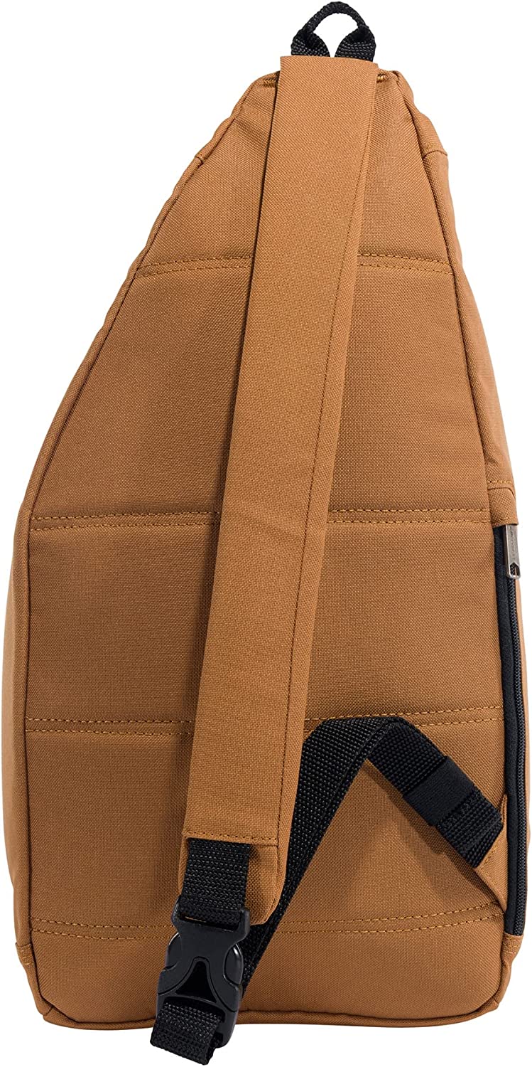 Carhartt Mono Sling Backpack， Unisex Crossbody Bag for Travel and Hiking， Carhartt Brown - Image 4